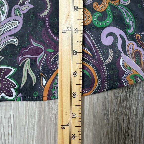 LAVANE New York Multicolor Paisley Print Short Sleeve Button Shirt L - Picture 8 of 9